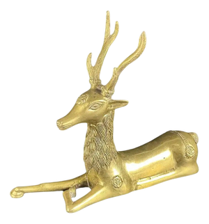 Hollywood Regency Brass Deer, Spain, 1960s