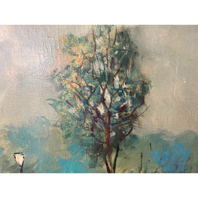 Mid 20th Century Large Vintage Paris France Street Scene Painting, Signed For Sale - Image 5 of 13