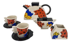 Coffee Service by Bottega Laurentia for Studio Lampo, 1980s, Set of 5