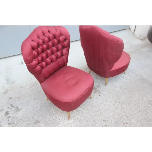 1950s Set of Mid-Century Italian Armchairs from ISA Bergamo, 1950s For Sale - Image 5 of 13