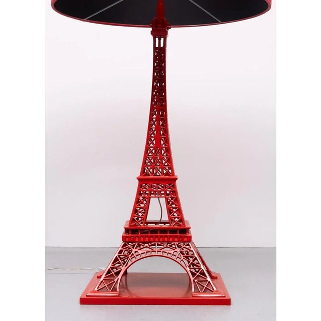 Mid-Century Modern Large Red Eiffel Tower Lamp from Eichholtz, 1990s For Sale - Image 3 of 13