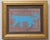 Contemporary Leopard Minimalism Folk Art Abstract Aqua Sepia Beige Original Oil Painting Cleo Plowden For Sale - Image 3 of 5