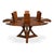 Transitional Round Dining Table, Large - Warm Brown Oak For Sale - Image 4 of 11