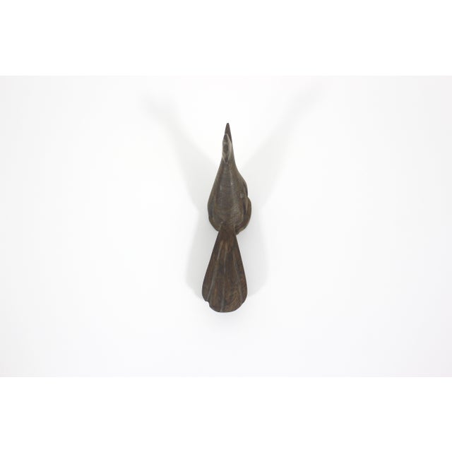 Mid-Century Modern Mid Century Modern Wood Road Runner, Vintage Carved Exotic Wooden Bird For Sale - Image 3 of 7