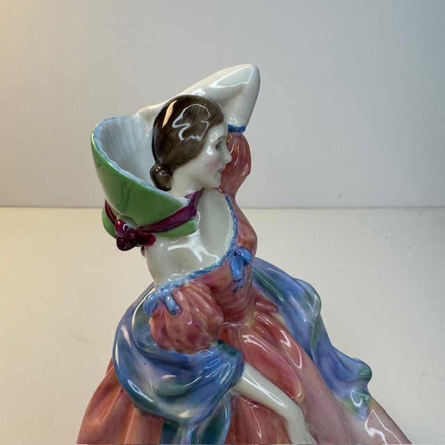 Vintage 1952 Royal Doulton May Time Figurine Hn2113 Pink Blue Bone China For Sale - Image 9 of 13