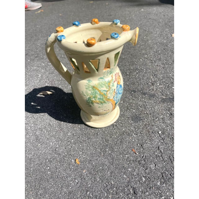 Ceramic Italian Grottaglie Pitcher For Sale - Image 7 of 7