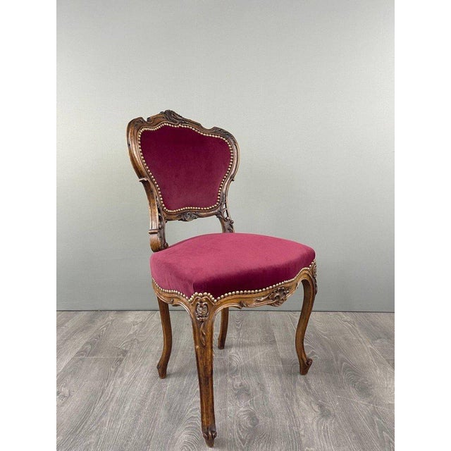 19th Century Louis XV Chair and Ottoman Set, 1890s, Set of 2 For Sale - Image 9 of 12