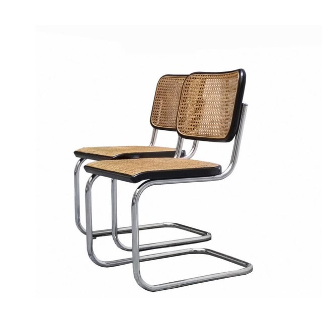 Thonet Cesca Chairs by Marcel Breuer for Thonet, Italy, 1970s, Set of 2 For Sale - Image 4 of 10