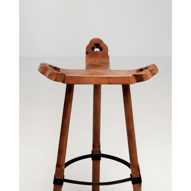 1960s Spanish Brutalist Bar Stool For Sale - Image 11 of 12