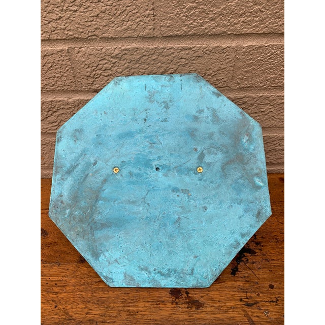 Metal Antique Style Verdigris Sundial "Tempus Fugit" – Neoclassical Garden Accent For Sale - Image 7 of 7