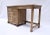 Contemporary Vintage Chevron Pencil Reed Writing Desk With Brass Hardware, Usa For Sale - Image 3 of 12