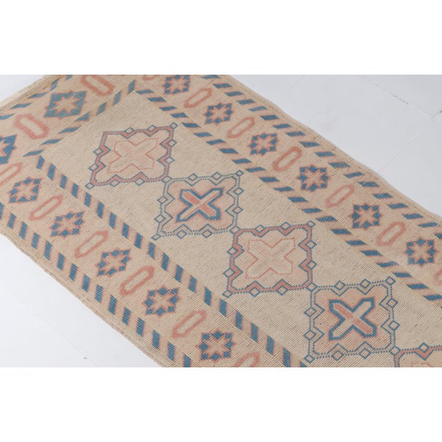1960s Oushak Vintage Hallway Wool Runner For Sale - Image 5 of 10