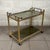 Modern Bar Cart in Gold and Chrome Metal with Smoked Glass, 1970s For Sale - Image 4 of 9