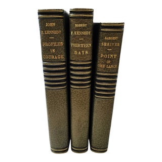 Set of Three 1960s Leathrrbound Volumes by Kennedy Family Membeily For Sale