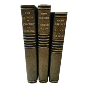 Set of Three 1960s Leathrrbound Volumes by Kennedy Family Membeily