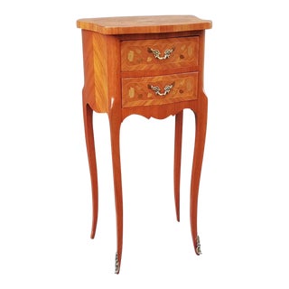 1960s French Louis XV Style Side Table Nightstand For Sale