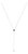 Sterling Silver Created Blue Sapphire and Diamond Accent Y Necklace For Sale