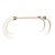 Postmod Faux Elephant Tusk Brass & Lucite Console For Sale