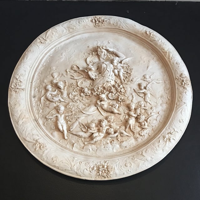 Antique French Plaster Cherubs Wall Plaque Chairish
