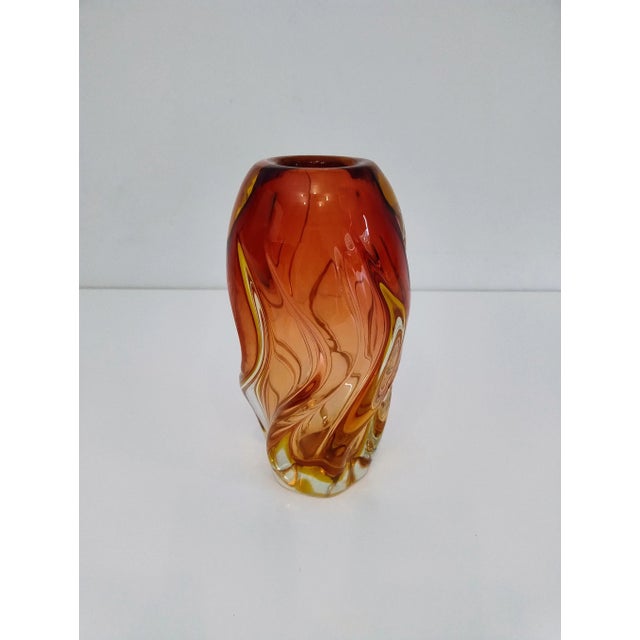 1970s Mid-Century Murano Glass Swirl Vase, 1970s For Sale - Image 5 of 16