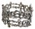 Mid-Century Modernist Brutalist 835 Silver Bracelet by Pegria in the style of Guy Vidal, Italy, 1960s For Sale
