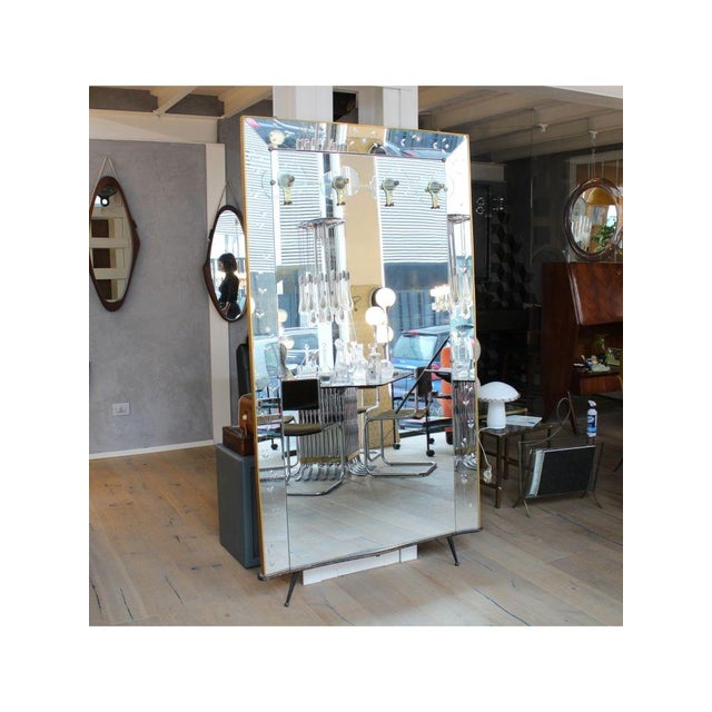 Floor Coat Stand with Mirror, Italy, 1930 For Sale - Image 3 of 13