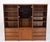 Mid-Century Modern 3 Bay Mid-Mentury Modern Walnut Glass Doors Bookcase Wall Unit Curio Cabinet For Sale - Image 3 of 18