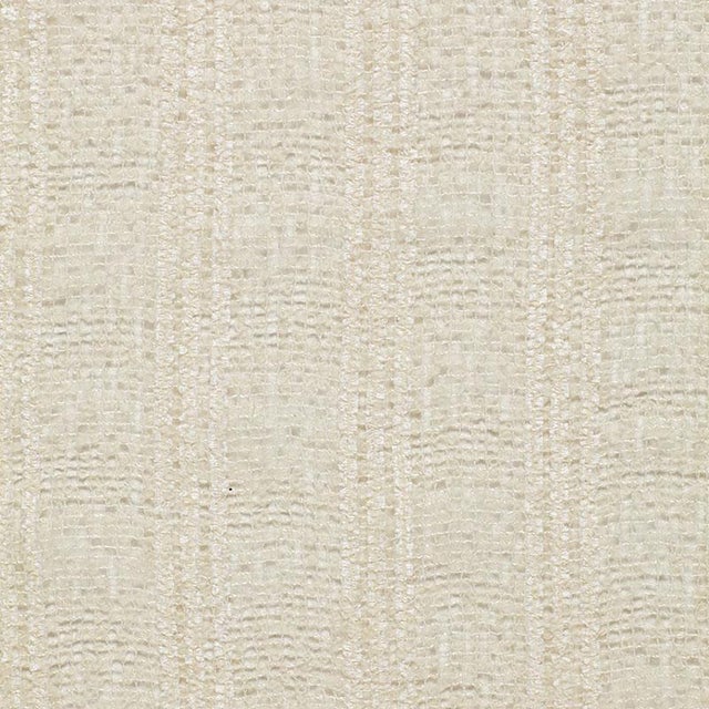 Sample - Schumacher Wool & Mohair Stripe Fabric in Cream For Sale