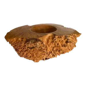 John Dickinson Hand Carved Maple Burl Wood Sculptural Bowl - 1997