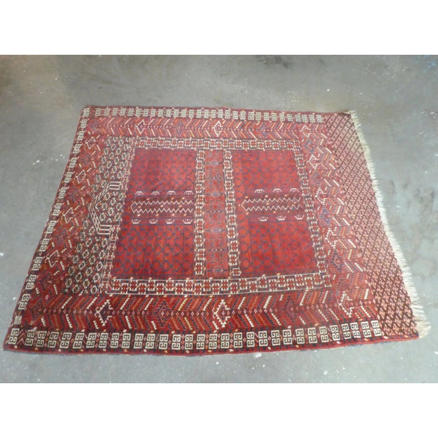 Antique Turkoman Tribal Rug For Sale - Image 4 of 10