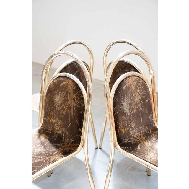 Gilded Dining Table and Chairs, 1970s, Set of 5 For Sale - Image 13 of 18