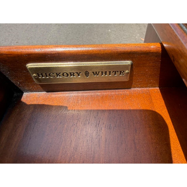 Hickory White Pair of Hickory White Nightstands With Original Keys For Sale - Image 4 of 10