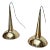 Mid-Century Modern Danish Brass Cone Pendant Lamps, 1950s, Set of 2 For Sale