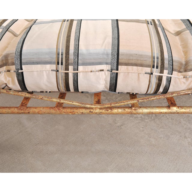 Giacometti Style Neoclassical Gilt Iron Daybed or Sofa 7 Ft For Sale - Image 18 of 18