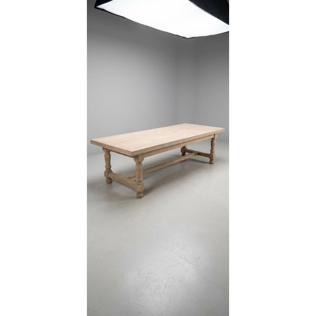 Vintage Farmhouse Table in Oak, 1975 For Sale - Image 4 of 4