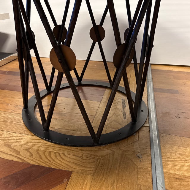 Wood McGuire Furniture Custom Macassar Starburst Dining Table, 63 Inches For Sale - Image 7 of 12