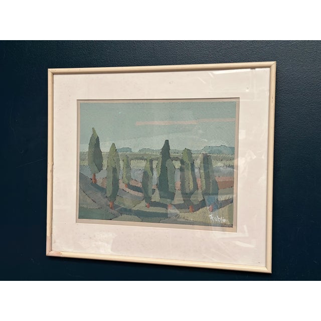 Gunnar Fohlin, Trees, 1960s, Oil on Paper, Framed For Sale - Image 13 of 18