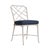 Brown Jordan Calcutta Side Chair, Dove frame with Fusion Neptune fabric For Sale - Image 12 of 12