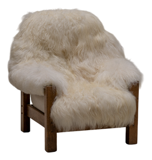 Yeti Easy Chair in Sheep Upholstery, 1960s