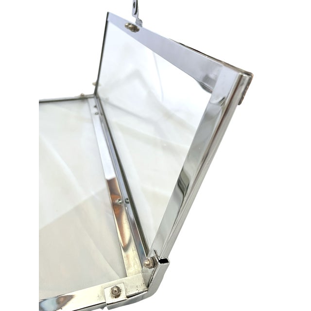 Danny Alessandro Chrome & Glass Fireplace Log Holder / Magazine Rack, Italy, 1970s For Sale - Image 9 of 13