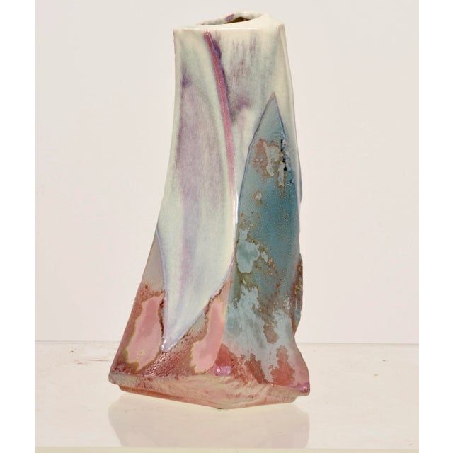 Mid-Century Modern Tony Evans Raku Vase, Usa C 1968 For Sale - Image 3 of 7