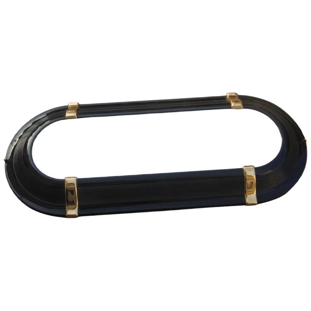 Italian Black & Gold Sconce, 1970s For Sale