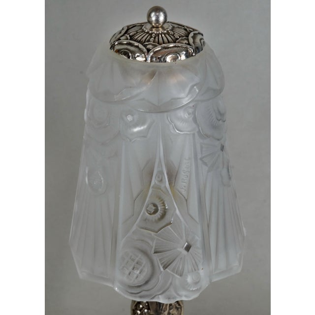 French Art Deco Table Lamp by Ejg Jean Gauthier - A Pair For Sale - Image 9 of 11