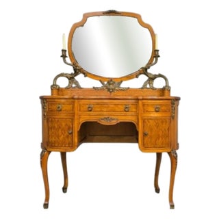 French Satinwood Dressing Table, 1880s For Sale