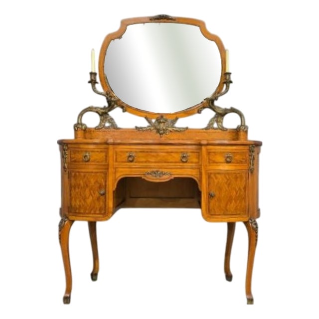 French Satinwood Dressing Table, 1880s For Sale