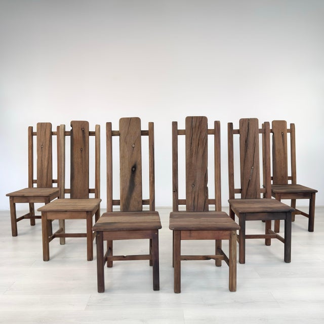 Brutalist Dining Chairs – Set of 8 For Sale - Image 4 of 18