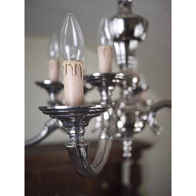 2000 - 2009 White Metal 12-Arm Chandelier For Sale - Image 5 of 7