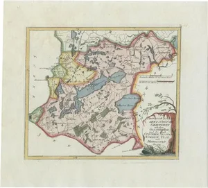 Antique Map of Gaasterland, Friesland, the Netherlands, 1791
