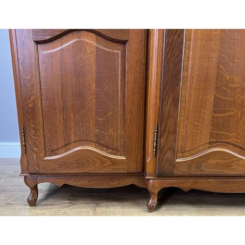 Vintage French Louis XVI Style Wardrobe in Oak For Sale - Image 6 of 11