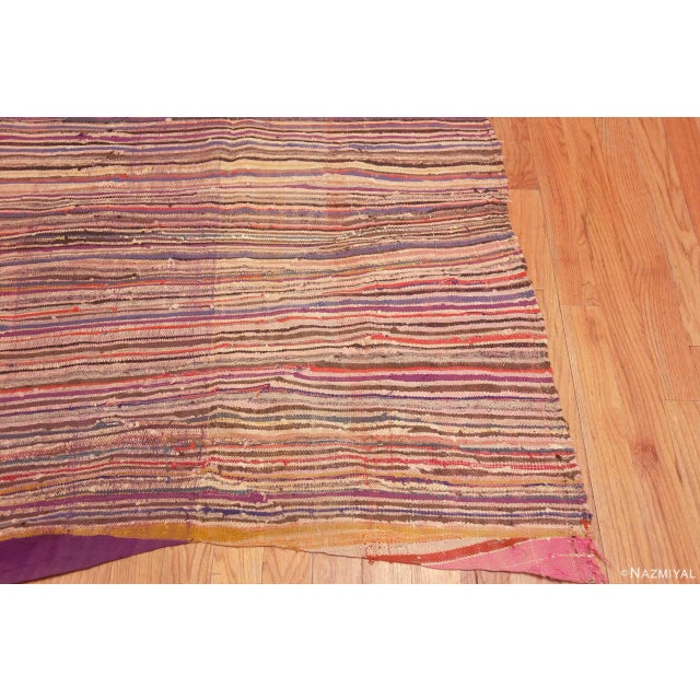 Mid 20th Century Nazmiyal Collection Vintage Moroccan Striped Kilim Rug For Sale - Image 5 of 8